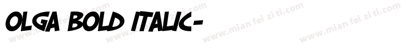 Olga Bold Italic字体转换
